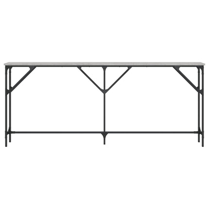 konsolbord 180x23x75 cm konstrueret træ grå sonoma-eg