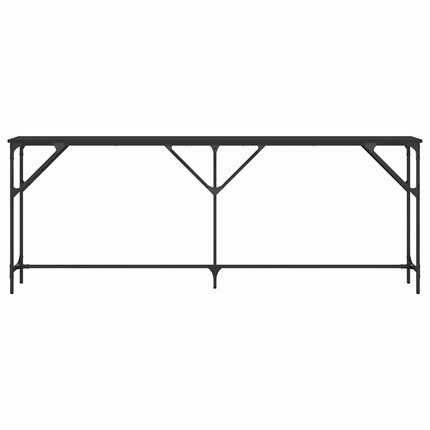 konsolbord 200x29x75 cm konstrueret træ sort