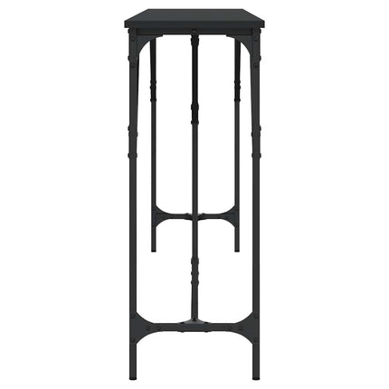 konsolbord 200x29x75 cm konstrueret træ sort