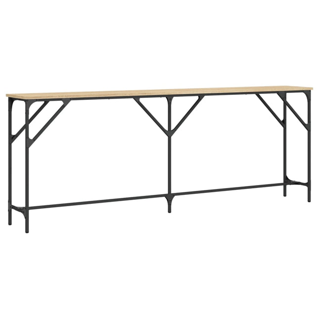 konsolbord 200x29x75 cm konstrueret træ sonoma-eg
