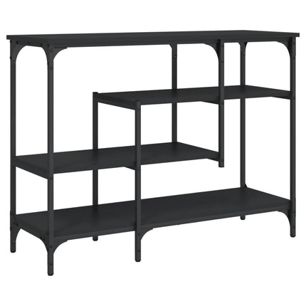 konsolbord med hylder 100x35x75 cm sort