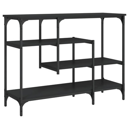 konsolbord med hylder 100x35x75 cm sort