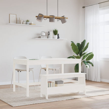 entrébænk hvid 100x28x45 cm massivt træ fyrretræ