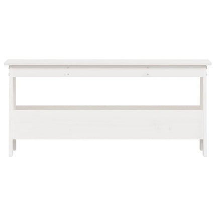 entrébænk hvid 100x28x45 cm massivt træ fyrretræ
