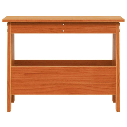 entrébænk 60x28x45 cm massivt fyrretræ gyldenbrun
