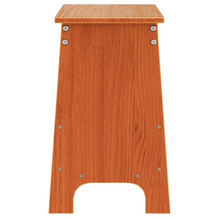 entrébænk 60x28x45 cm massivt fyrretræ gyldenbrun
