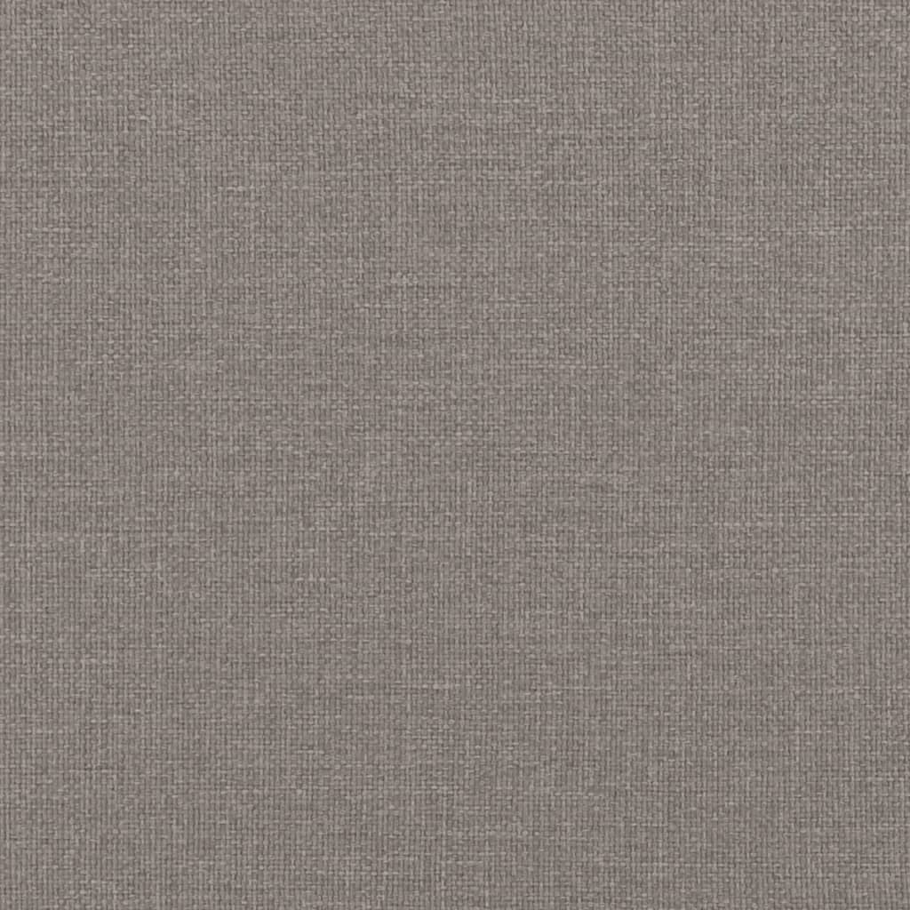 bænk med ryglæn 120x62x75,5 cm stof gråbrun