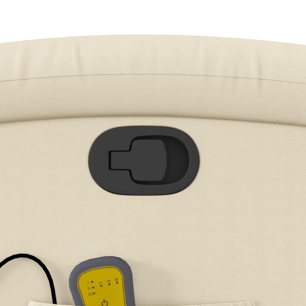 massagestol kunstlæder cremefarvet