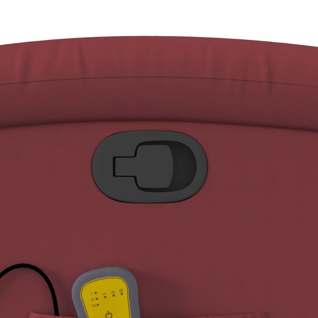 massagestol kunstlæder vinrød