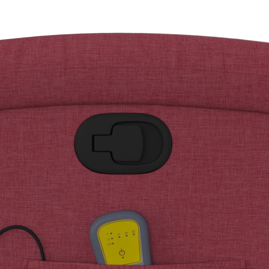 massagestol stof vinrød