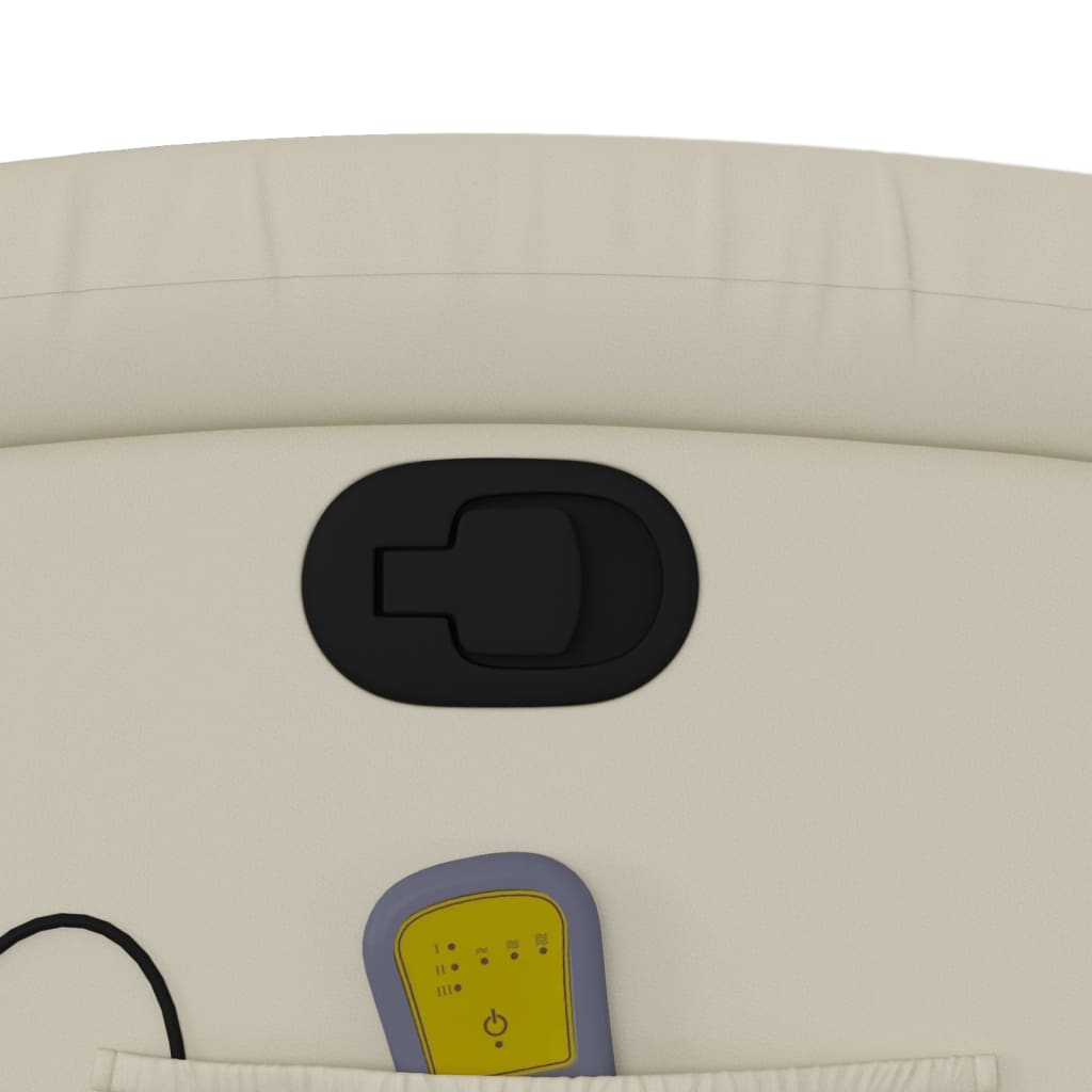 massagestol kunstlæder cremefarvet