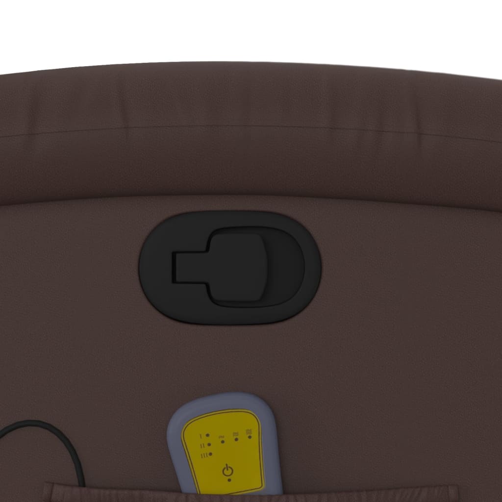 massagestol kunstlæder brun