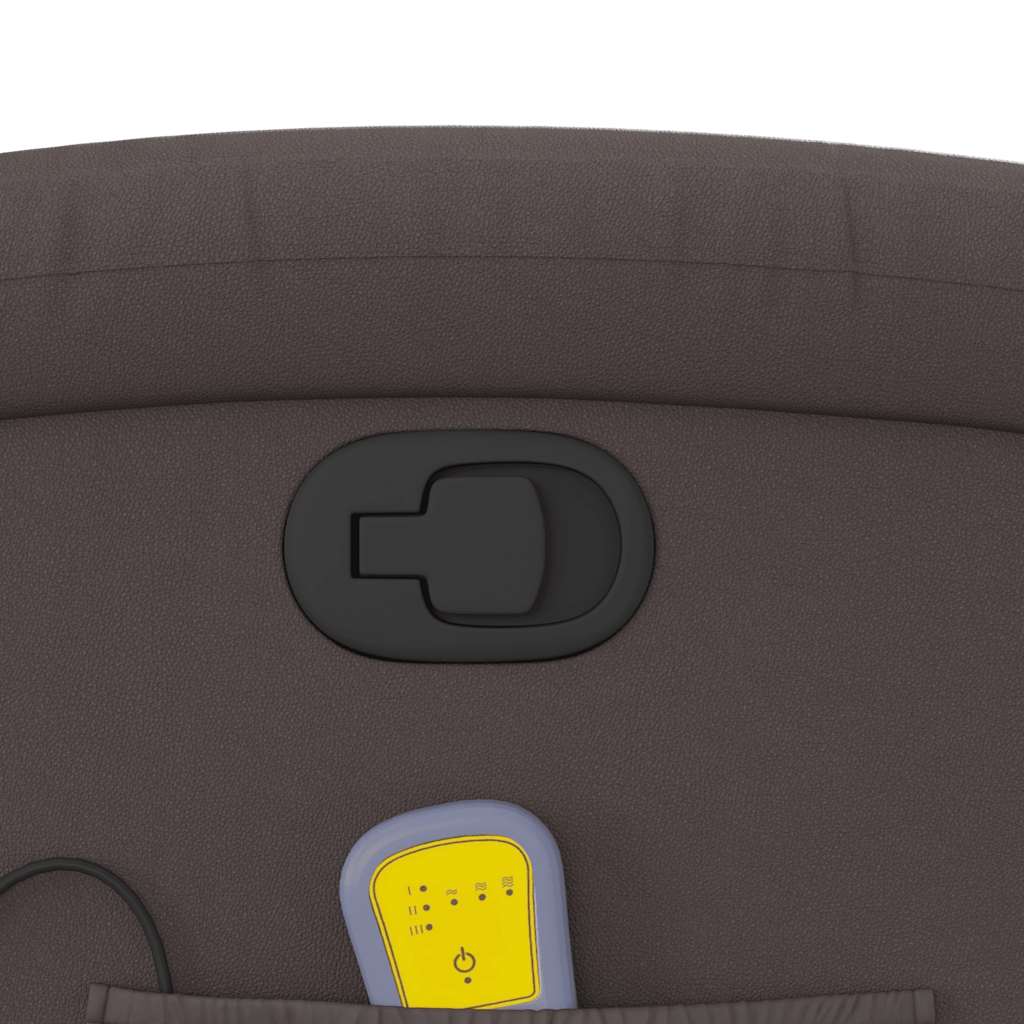 massagestol ægte læder mørkebrun