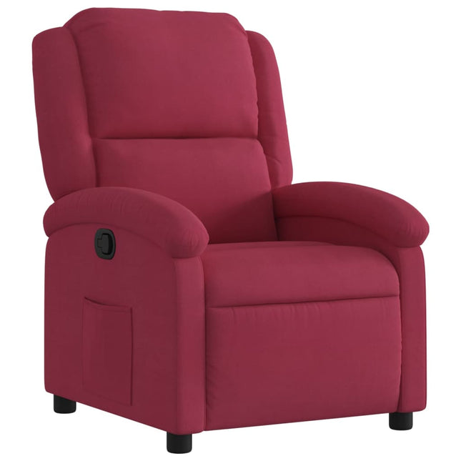 lænestol velour vinrød