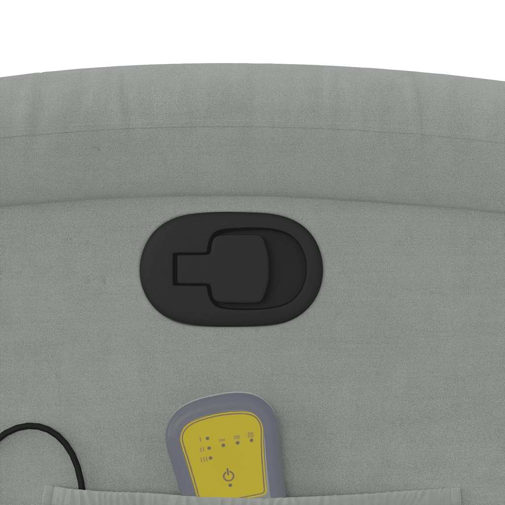 massagestol velour lysegrå