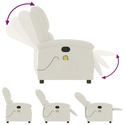 massagestol velour cremefarvet