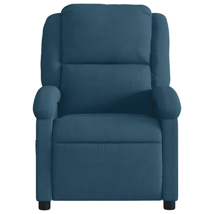 massagestol velour blå