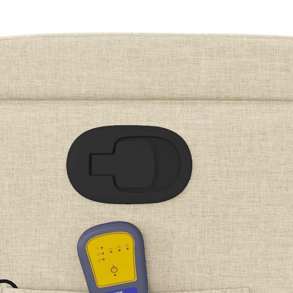 massagestol stof cremefarvet