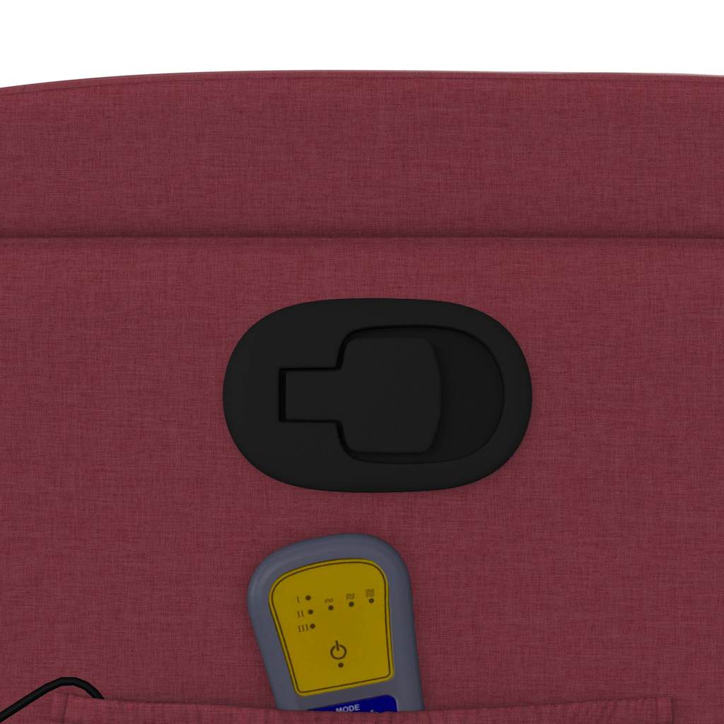 massagestol stof vinrød