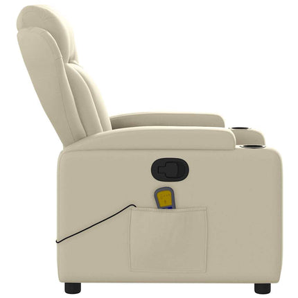 massagestol kunstlæder cremefarvet