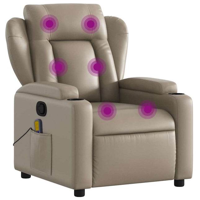 massagestol kunstlæder cappuccino