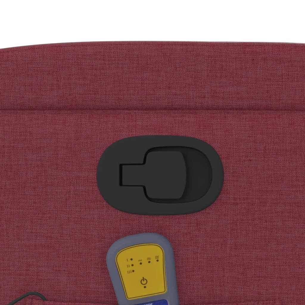 massagestol stof vinrød