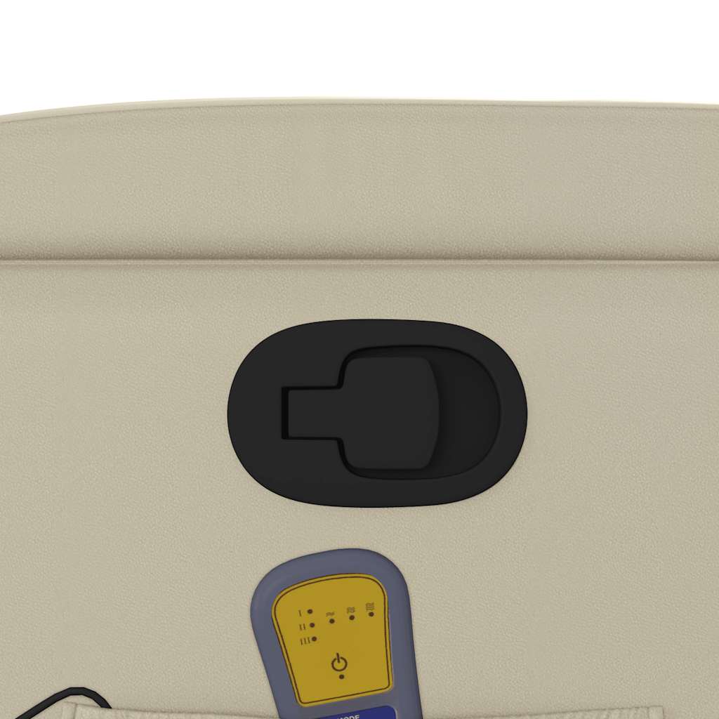 massagestol kunstlæder cremefarvet