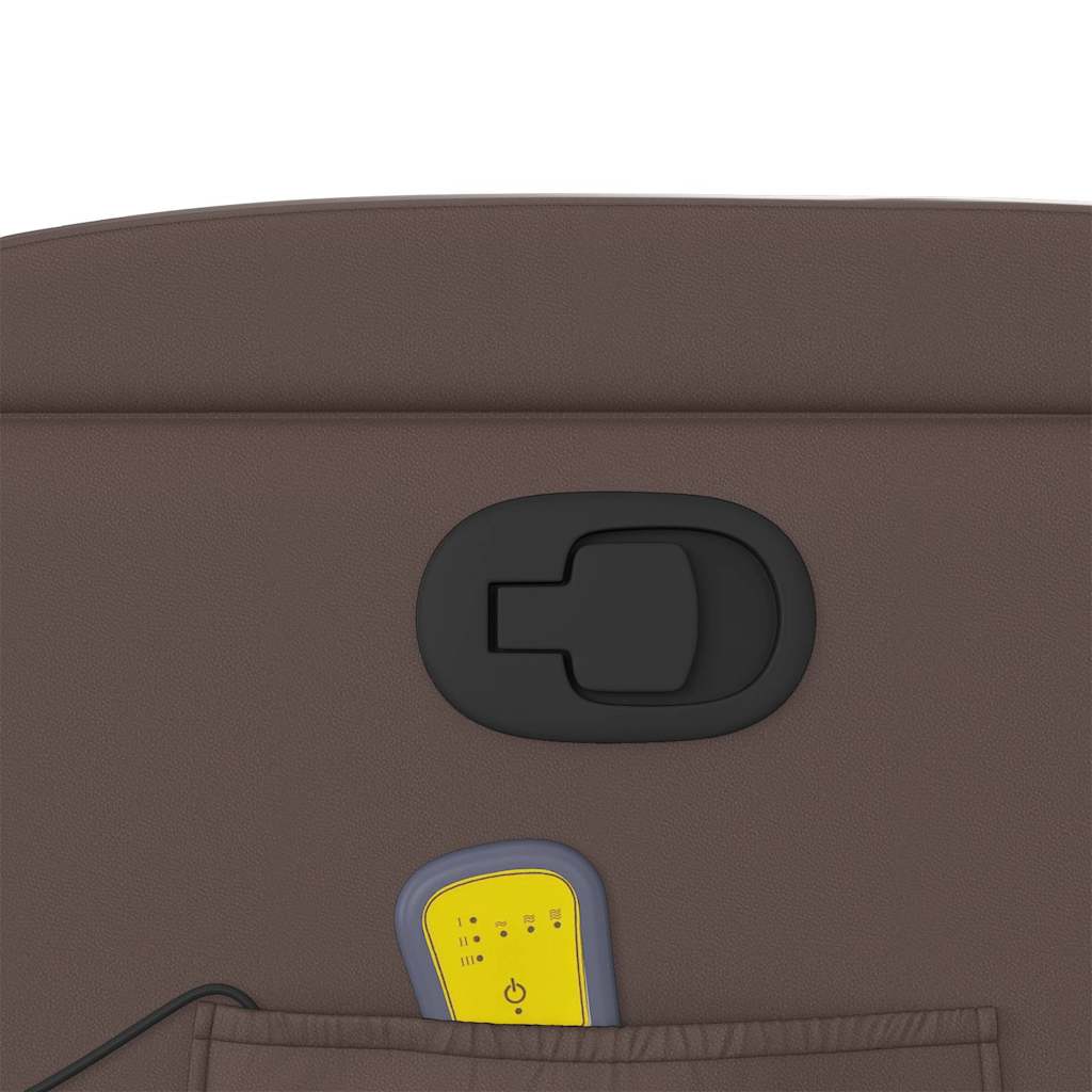 massagestol kunstlæder brun