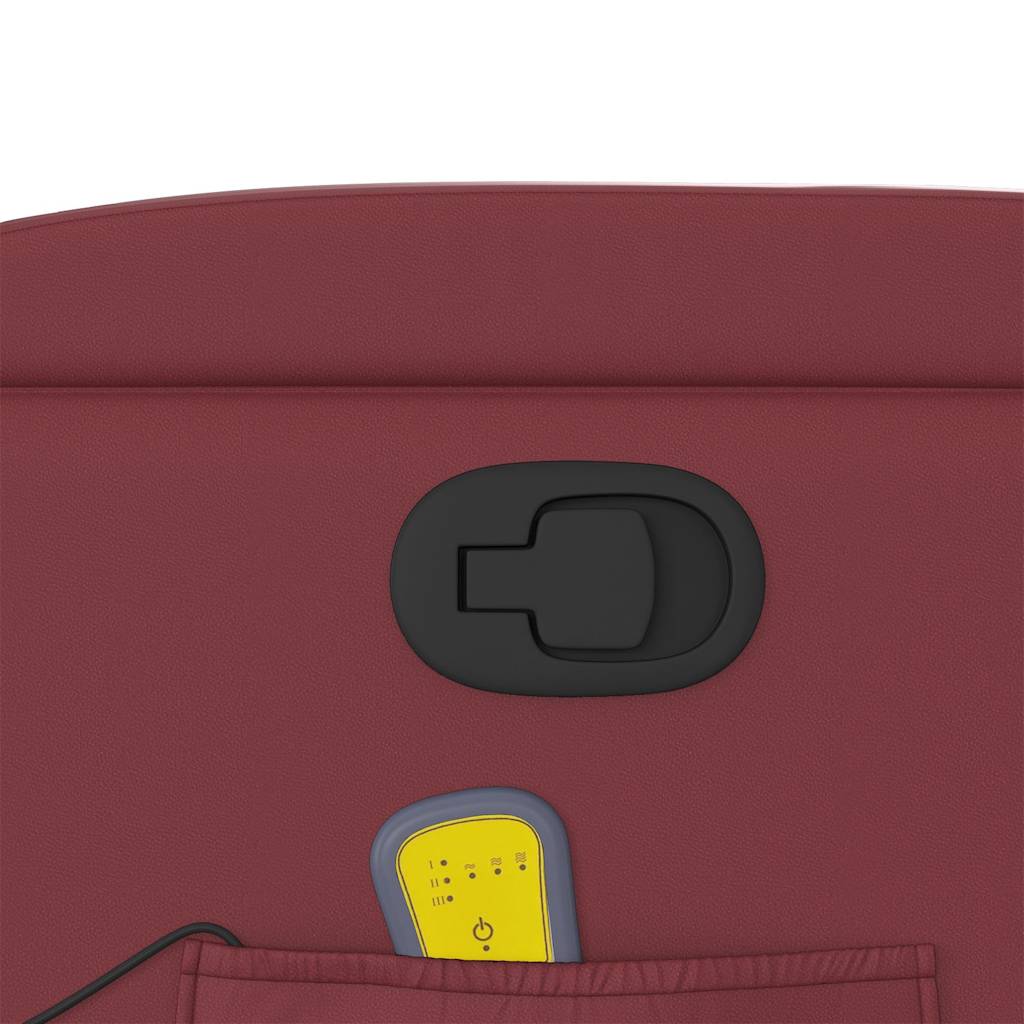 massagestol kunstlæder vinrød