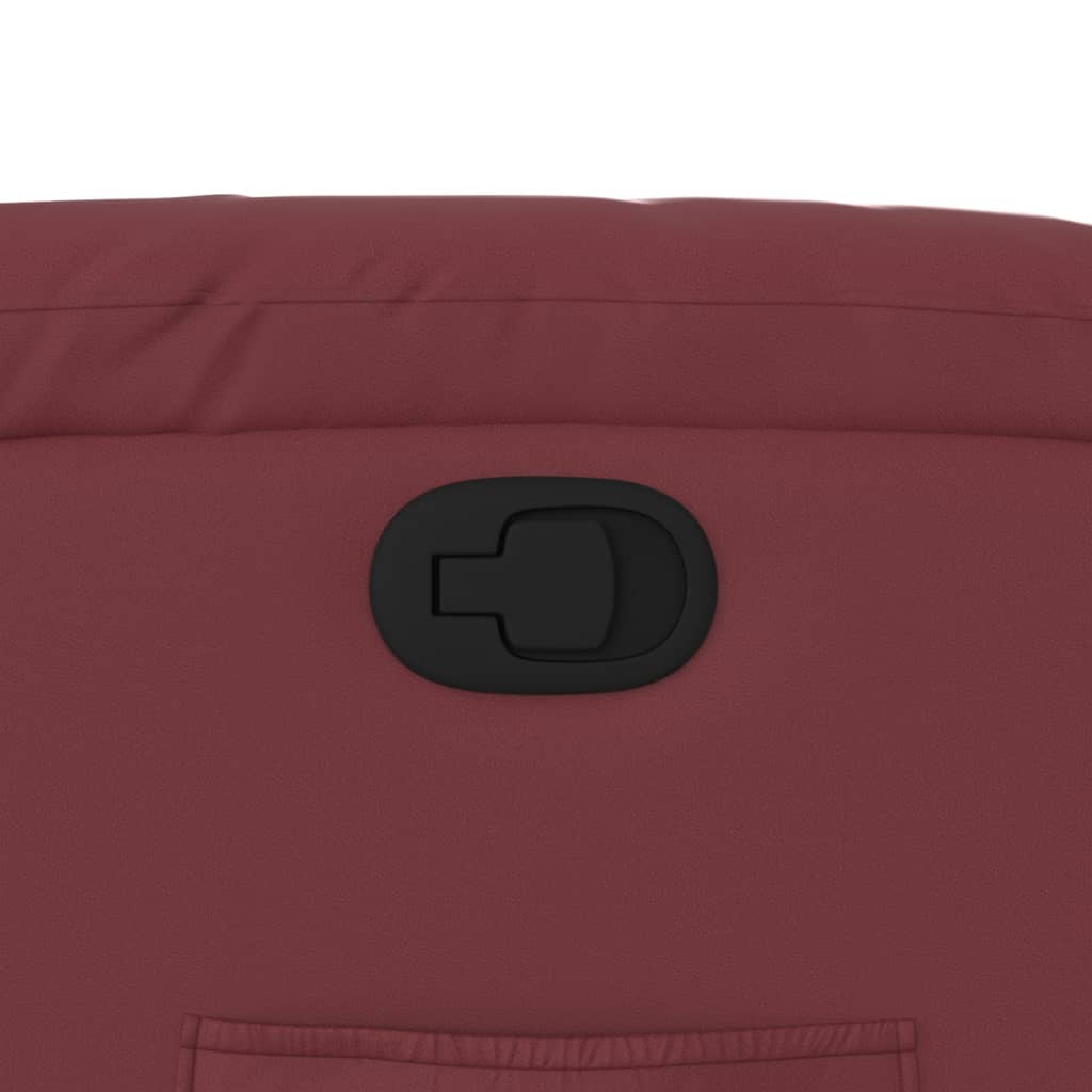 lænestol kunstlæder vinrød