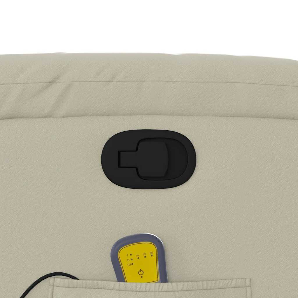 massagestol kunstlæder cremefarvet