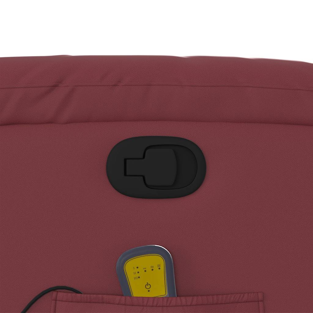 massagestol kunstlæder vinrød