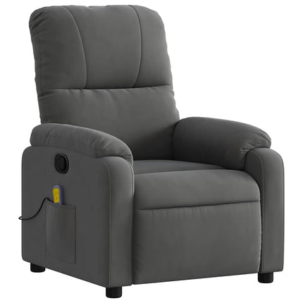 massagestol mikrofiberstof mørkegrå