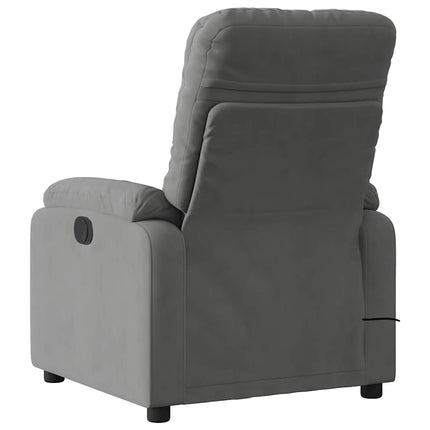 massagestol mikrofiberstof mørkegrå