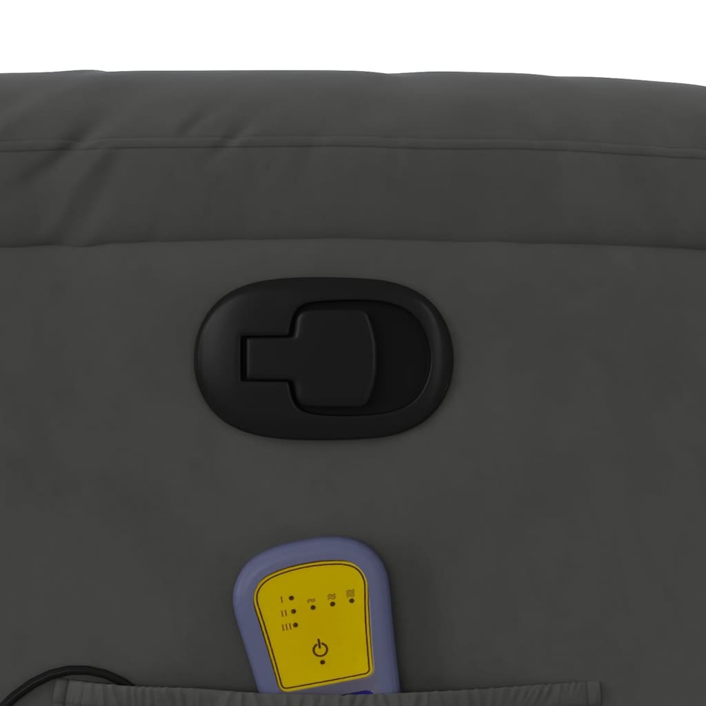 massagestol mikrofiberstof mørkegrå