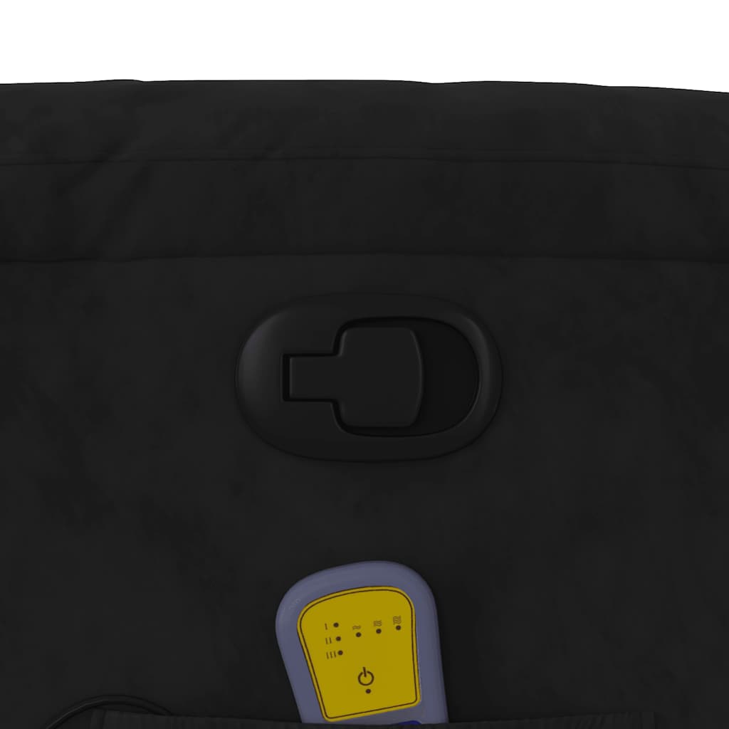 massagestol mikrofiberstof sort