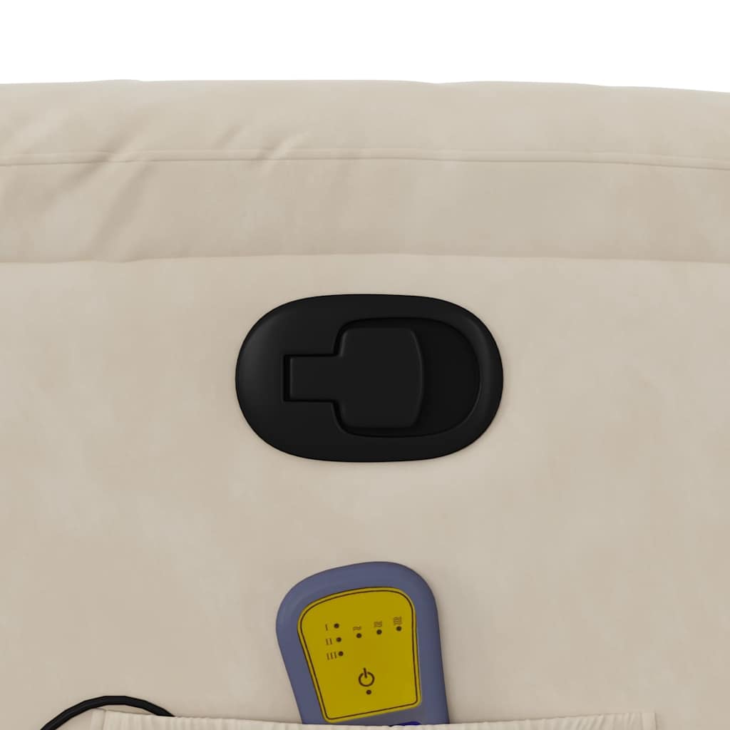 massagestol mikrofiberstof beige