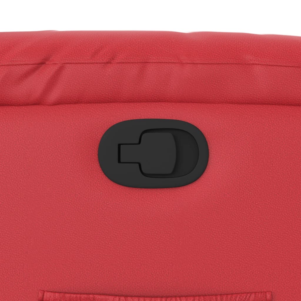 lænestol kunstlæder rød