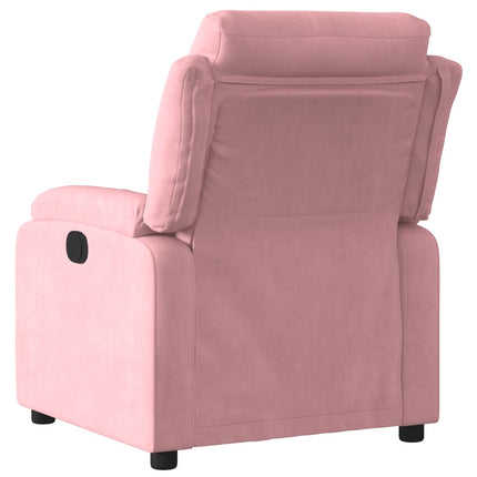 lænestol velour lyserød
