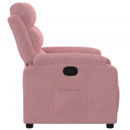 lænestol velour lyserød