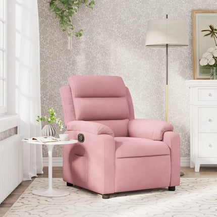 lænestol velour lyserød