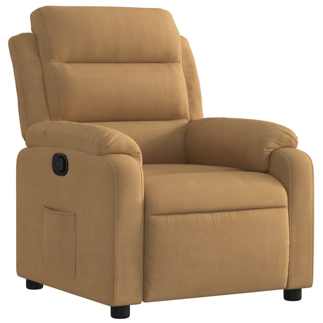 lænestol velour brun