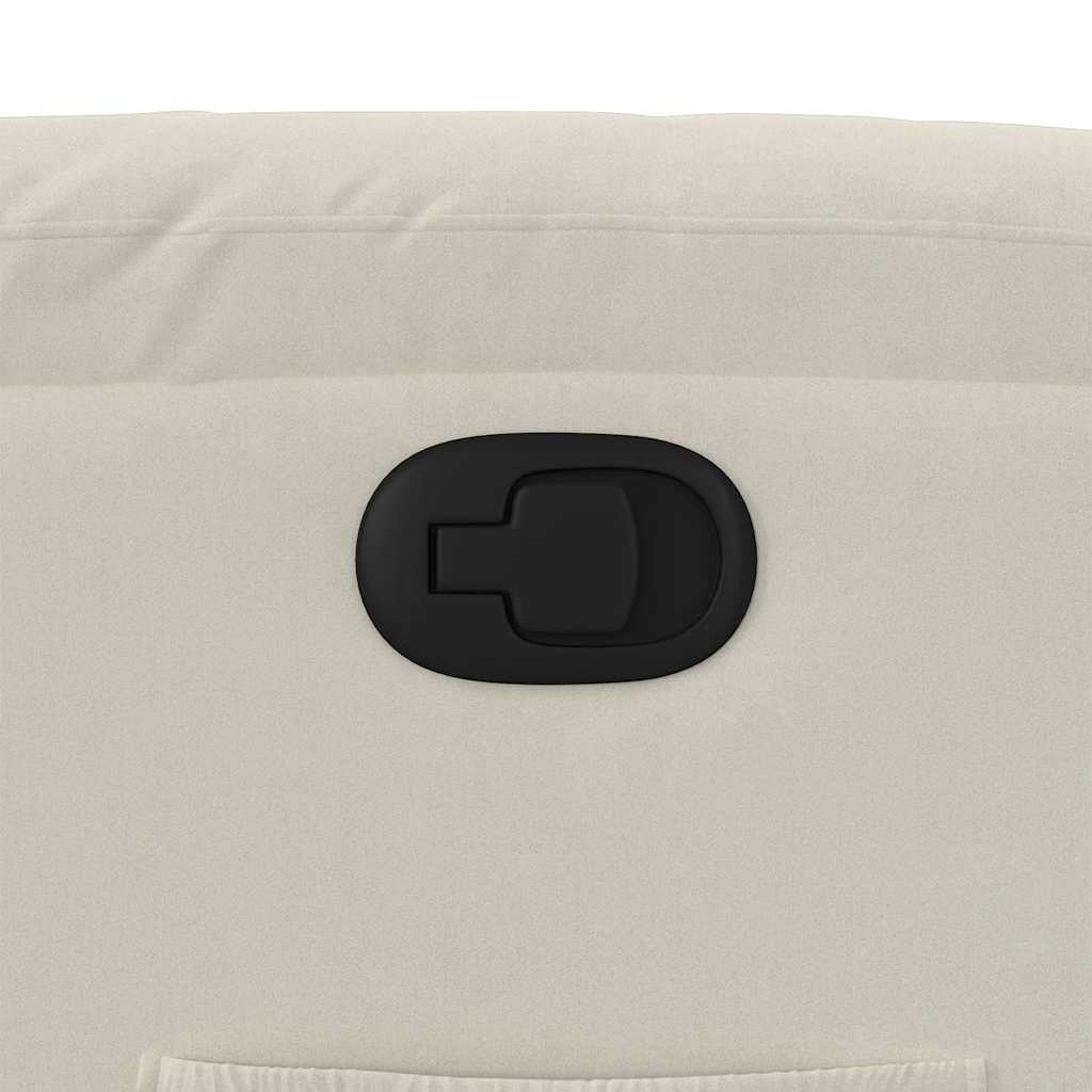 lænestol velour cremefarvet