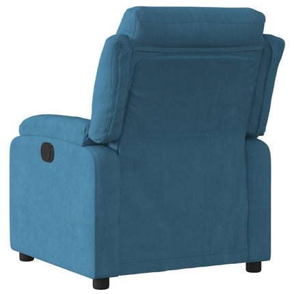 lænestol velour blå