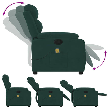massagestol velour mørkegrøn