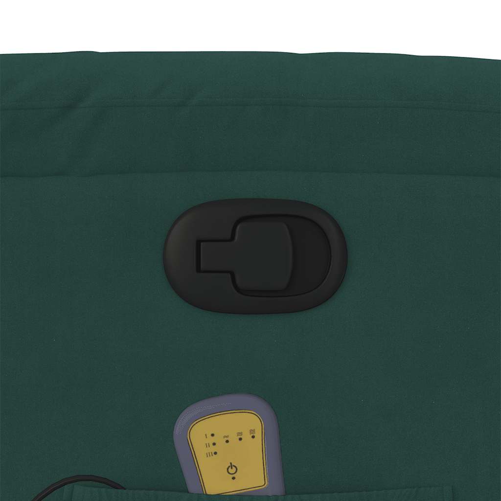 massagestol velour mørkegrøn