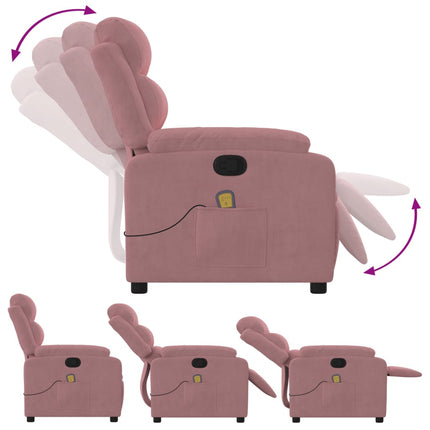 massagestol velour pink