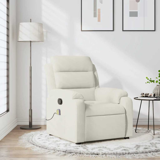 massagestol velour cremefarvet