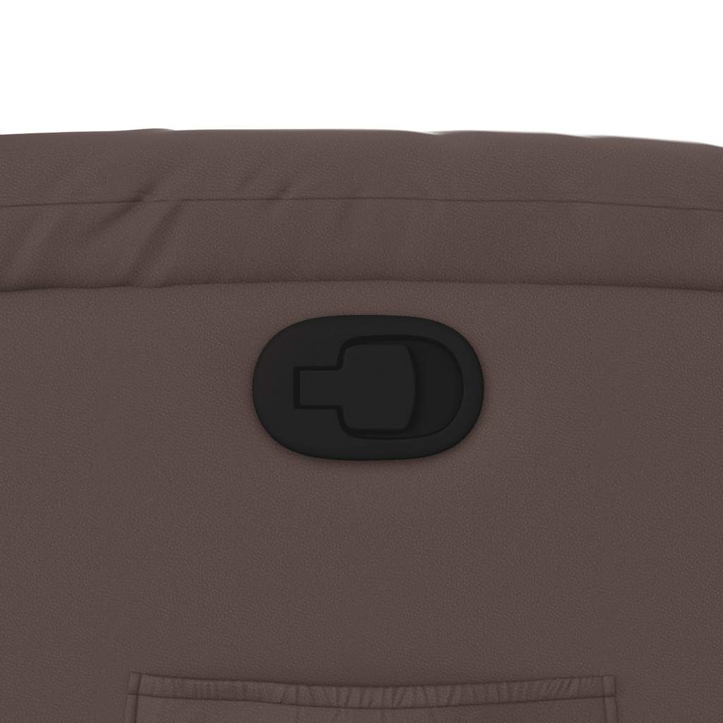 lænestol kunstlæder brun