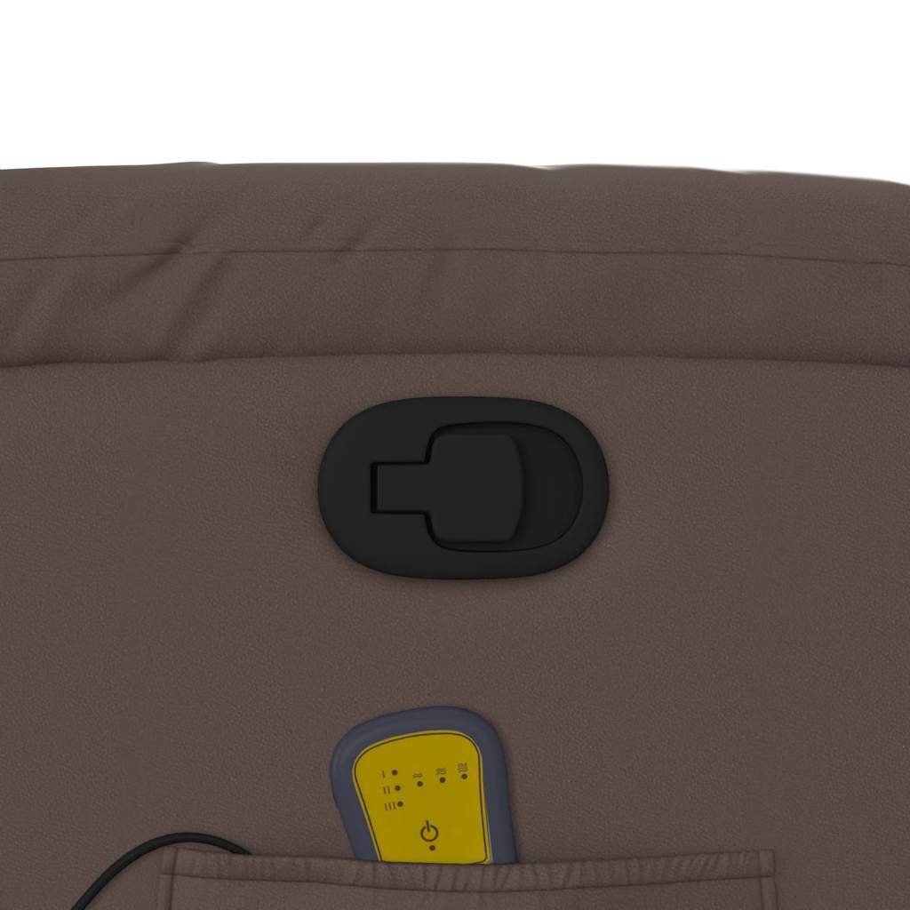 massagestol kunstlæder brun